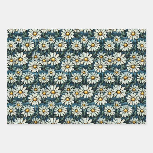 Glas in lood Bloembloem Kleurrijk Inpakpapier Vel (Voorkant 2)