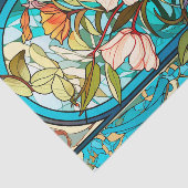 Glas-in-lood Bloemboog Art Nouveau Tissuepapier (Detail)