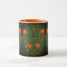 Glas in lood bloemen elegant