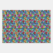 Glas in lood Bloemen en Blad Naadloos Patroon Inpakpapier Vel (Voorkant 2)