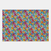 Glas in lood Bloemen en Blad Naadloos Patroon Inpakpapier Vel (Voorkant)