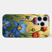 Glas-in-lood Bloemen iPhone Hoesje (Achterkant horizontaal)