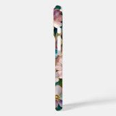 Glas-in-lood Bloemen iPhone Hoesje Pastel Blauw Ro (Achterkant / Links)