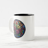Glas-in-lood Bloemen Mok (Voorkant links)