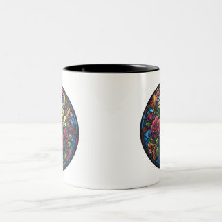 Glas-in-lood Bloemen Mok