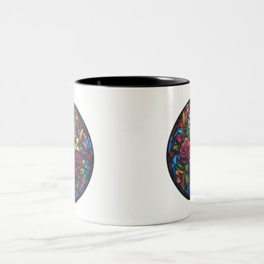 Glas-in-lood Bloemen Mok (Center)