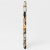 Glas in lood Bloemen Mozaïek Kunstpatroon iPhone Hoesje (Rechterkant)