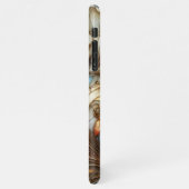 Glas in lood Bloemen Mozaïek Kunstpatroon iPhone Hoesje (Linkerkant)