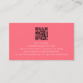 Glas in lood Bloemen Rozen QR Code Visitekaartje (Achterkant)