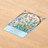 Glas in lood Bloemen Verjaardagsfeest Acryl Uitnodigingen (Laagn)