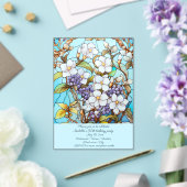 Glas in lood Bloemen Verjaardagsfeest Acryl Uitnodigingen (Insitu (Huwelijk))