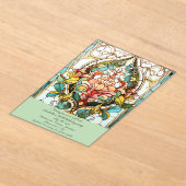 Glas in lood Bloemen Verjaardagsfeest Acryl Uitnodigingen (Laagn)