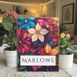Glas-in-lood Bloemenkaleidoscoop van Briljantheid Notitieboek