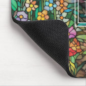 Glas-in-lood Bloementuin Monogram Muismat (Hoek)