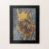 Glas in lood bloemportret legpuzzel (Verticaal)