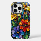 Glas in lood bloemstilleven Case-Mate iPhone case (Achterkant)