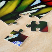 Glas in lood Blooms: Leadlight Tulpen in kleur Legpuzzel (Zijkant)