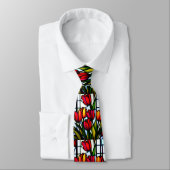 Glas in lood Blooms: Leadlight Tulpen in kleur Stropdas (Gebonden)