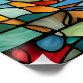 Glas in lood Blue Dolphin Perfect Poster (Hoek)