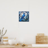 Glas in lood Blue Jay Poster (Keuken)