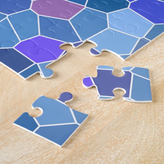 Glas in lood Blue Puzzle Legpuzzel (Zijkant)