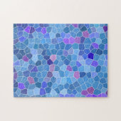 Glas in lood Blue Puzzle Legpuzzel (Horizontaal)