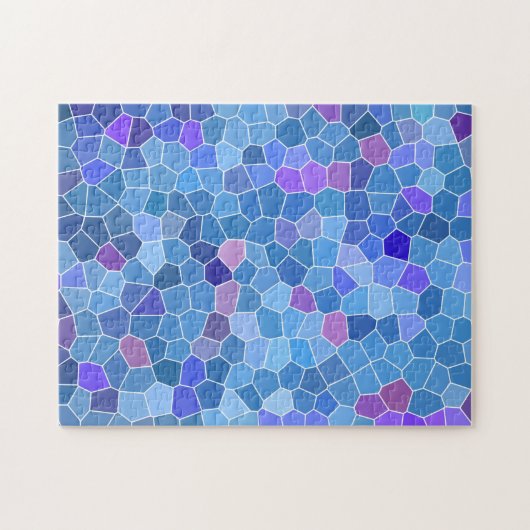 Glas in lood Blue Puzzle Legpuzzel (Horizontaal)