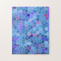 Glas in lood Blue Puzzle