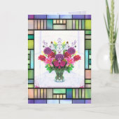 Glas in lood Boeket Kaart (Voorkant)