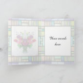 Glas in lood Boeket Kaart (Binnen)