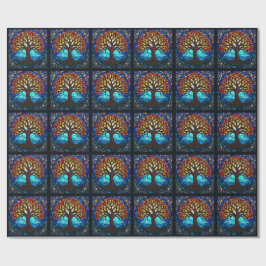 Glas-in-lood Boom des Levens Keramische Tegel Cadeaupapier
