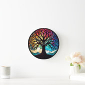 Glas in lood Boom van het Leven Ronde Klok (Huis)