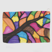 Glas-in-lood boomkunst golfhanddoek (Horizontaal)