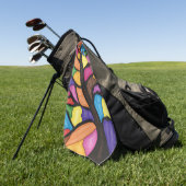 Glas-in-lood boomkunst golfhanddoek (Groen)