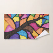 Glas-in-lood-boomkunst handdoek (Handdoek)