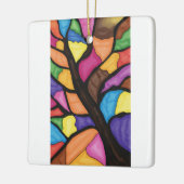 Glas-in-lood-boomkunst keramisch ornament (Links)