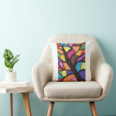 Glas-in-lood-boomkunst kussen (Stoel)