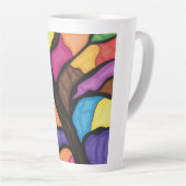 Glas-in-lood-boomkunst latte mok (Rechterhoek)