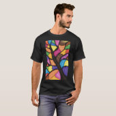 Glas-in-lood-boomkunst t-shirt (Voorkant volledig)