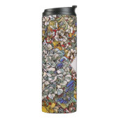 Glas in lood Botanisch Floraal Monogram Thermosbeker (Gedraaid links)