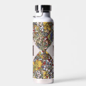 Glas in lood Botanisch Floraal Monogram Waterfles (Rechts)