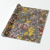Glas-in-lood Botanische Bloem Cadeaupapier (Uitgerold)
