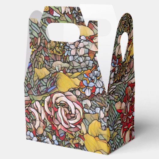 Glas in lood Botanische Bloemen Bedankdoosjes (Geopend)