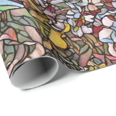 Glas in lood Botanische Bloemen Cadeaupapier (Rol Hoek)