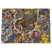 Glas in lood Botanische Bloemen Groot Cadeauzakje (Voorkant)