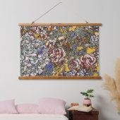 Glas in lood Botanische Bloemen Hangend Wandkleed (Slaapkamer)