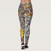Glas in lood Botanische Bloemen Leggings (Achterkant)