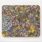 Glas in lood Botanische Bloemen Muismat (Voorkant)