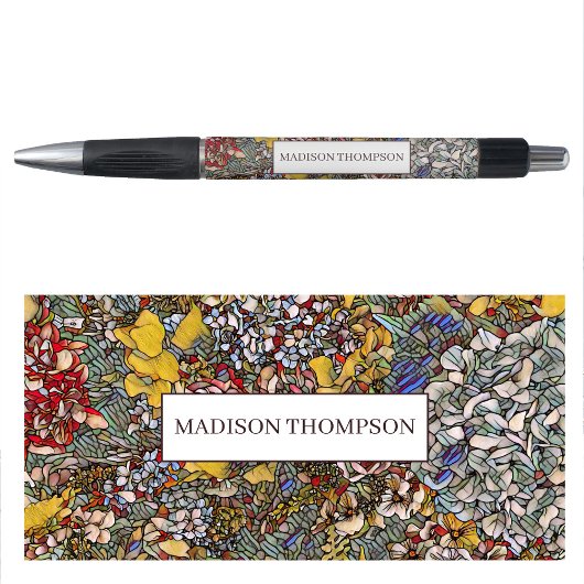 Glas in lood Botanische Bloemen Pen