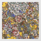 Glas in lood Botanische Bloemen Raamsticker (Vel)